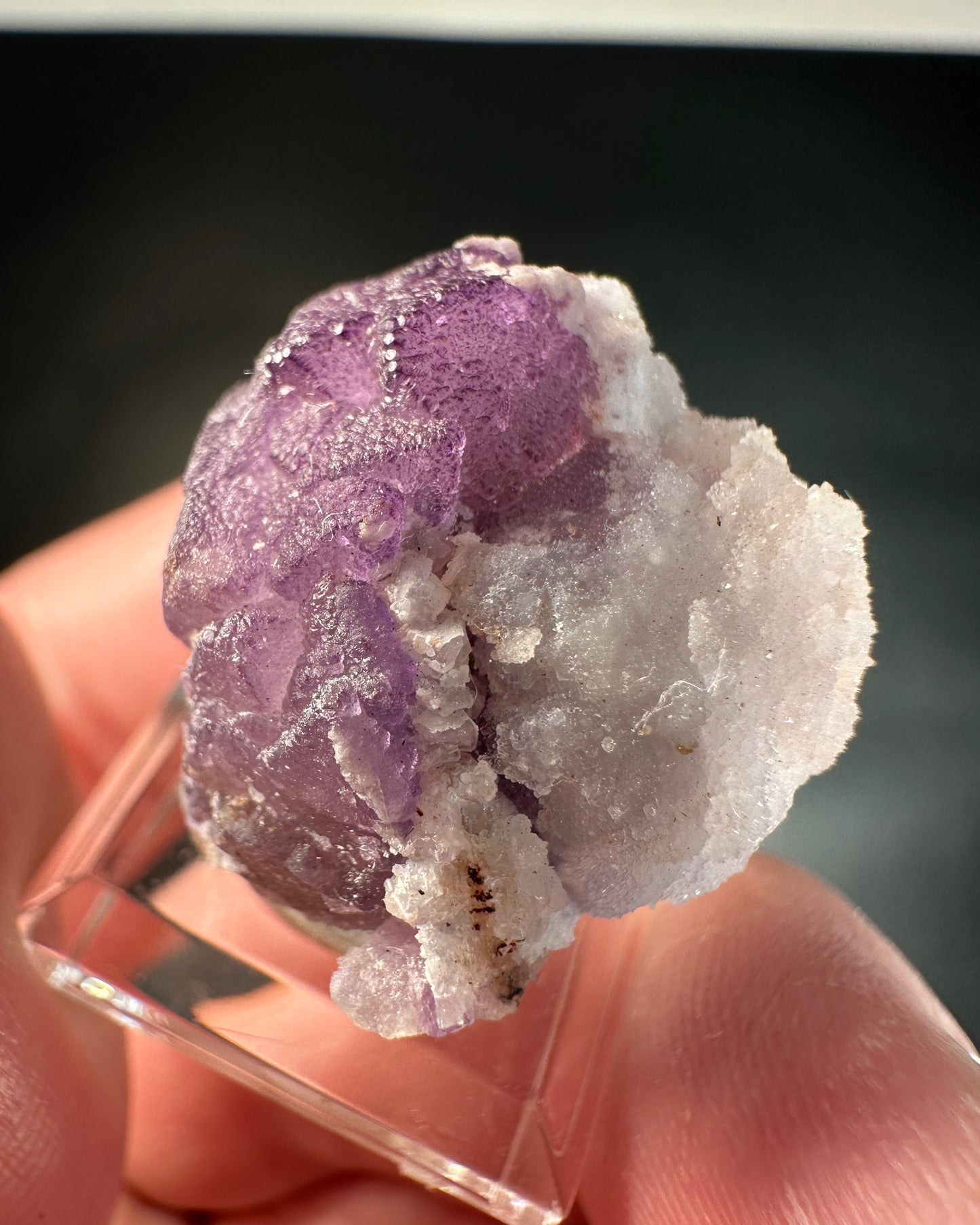 Half Fluorite, Half Quartz
