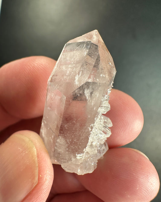 Clear Quartz with a Cluster of Crystals on the Side