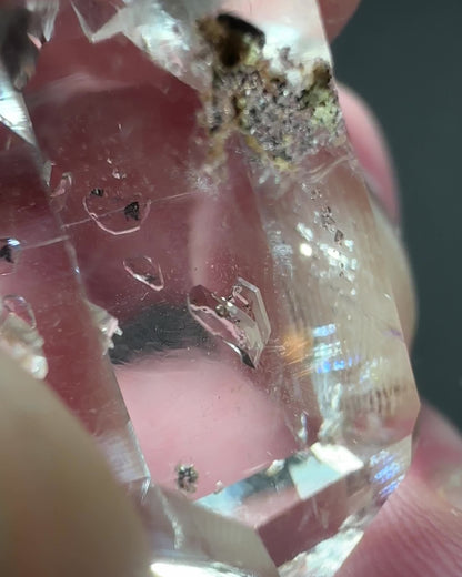 Herkimer Diamond with Negative Crystals and Enhydros