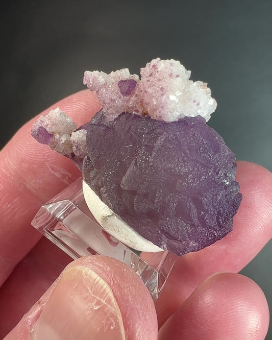 Round Tombstone Fluorite with Orthoclase