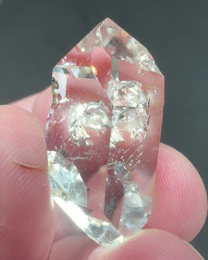 Herkimer Diamond with Negative Crystals and Enhydros