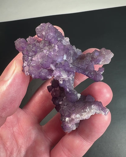 Quartz Cast Covered with Fluorite